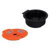 Reusable Coffee Capsule Coffee Filter Cup with Brush Spoon Home Office Cafe AccessoriesOrange 180ML