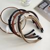 Black Brown White Knot Head Bands Thin Hair Accessories Simple Leather Headband  Girl Women