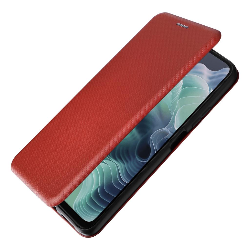 For Motorola Moto G35 5G Case Carbon Fiber Texture Drop-Proof PU Leather Phone Cover