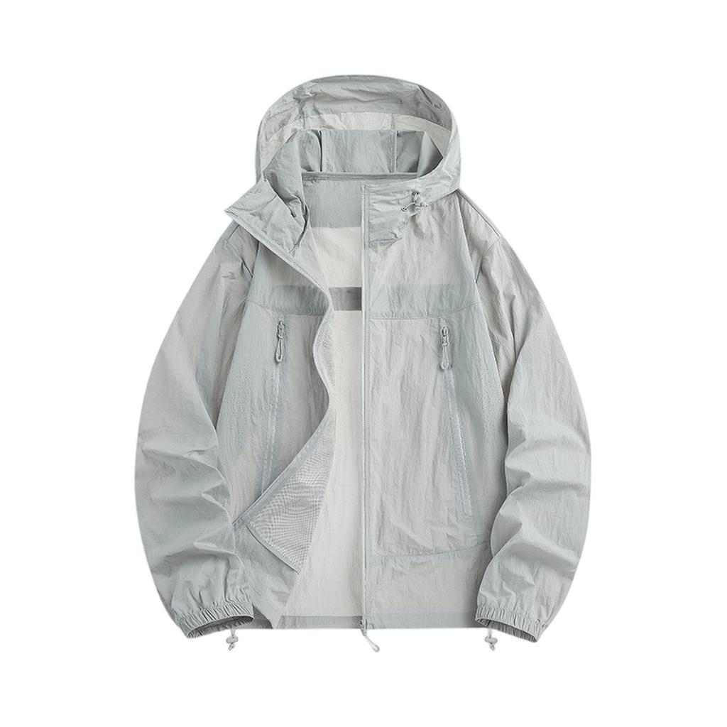 Легкая куртка с капюшоном для пар, модная, солнцезащитная, на полной молнии, дышащая, удобная толстовка, верхняя одежда для спорта на открытом воздухе