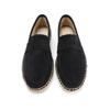 LUXSOLE Мужские джутовые эспадрильи Лоферы без шнуровки Коровья замша Кожа Повседневная обувь