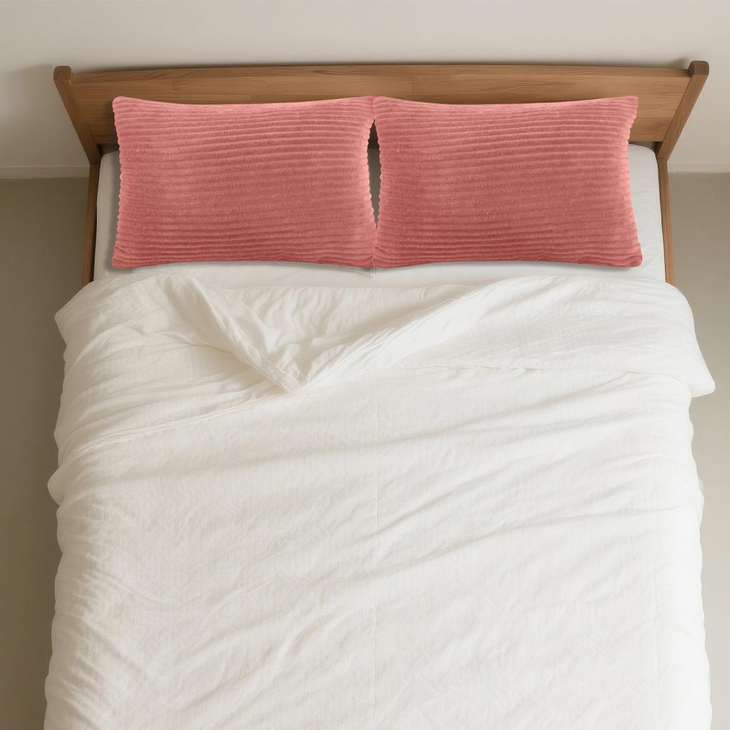 Домашний текстиль: Мягкий вельвет, полосатый бархат, прямоугольный декорированный чехол для подушки