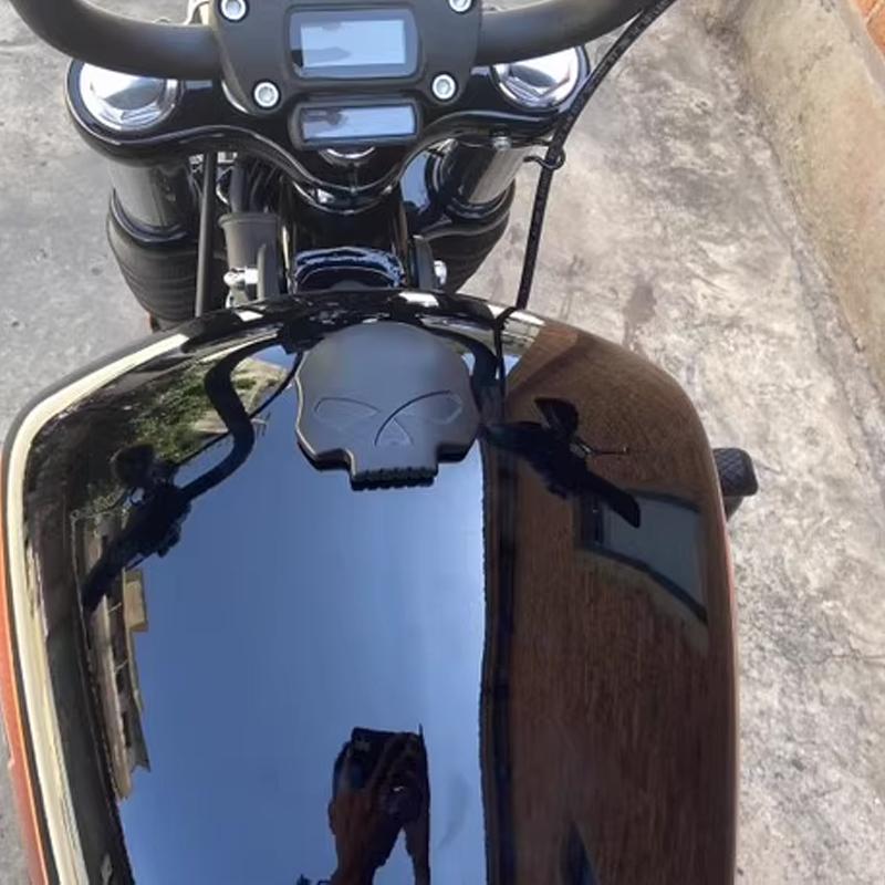 Для Harley XL883 XL1200 Dyna Fat Boy Breakout Модифицированная Крышка Топливного Бака Череп Аксессуар для Мотоцикла Harley Серебристый/Черный/ Золотой