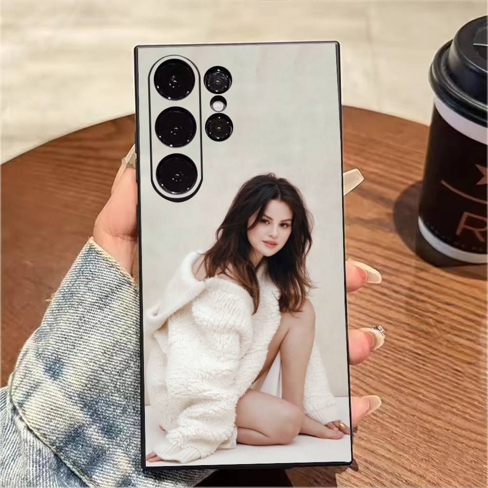 Чехол для телефона Selly S-SelenaS G-Gomez для Samsung S25,S24,S21,S22,S23,S20,Ultra,S26,Plus,Fe,Note,5G Черный