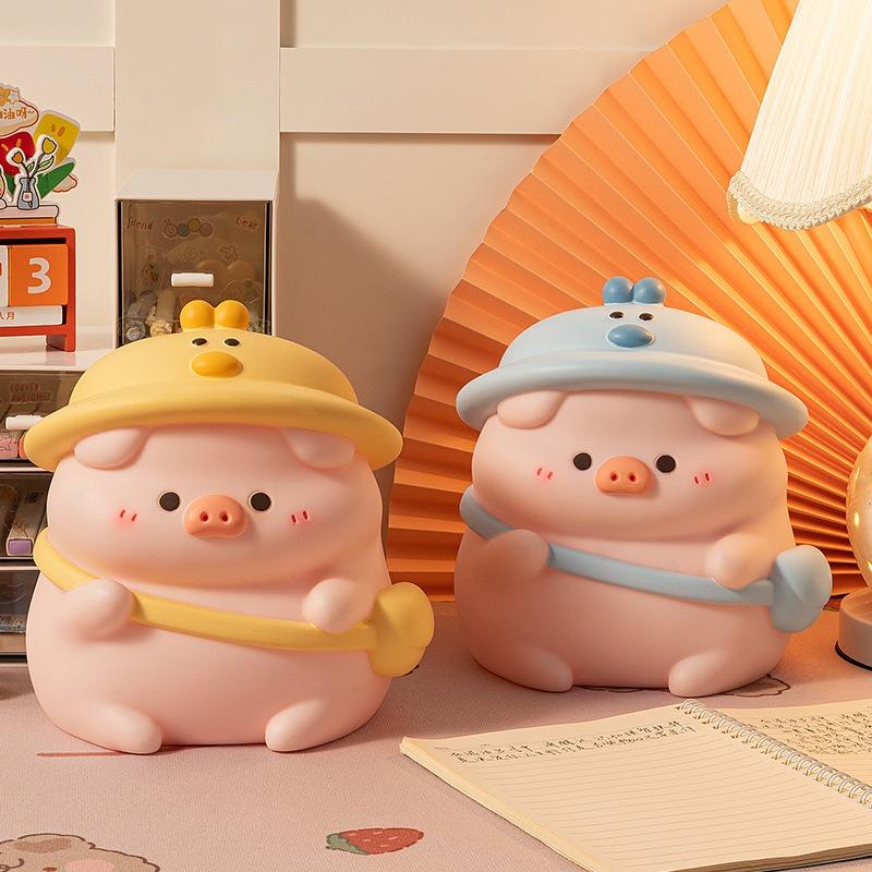 Creative Animal Shaped Piggy Bank with Adhesive and Anti Drop Function, Large Capacity for Storing and Receiving Gifts