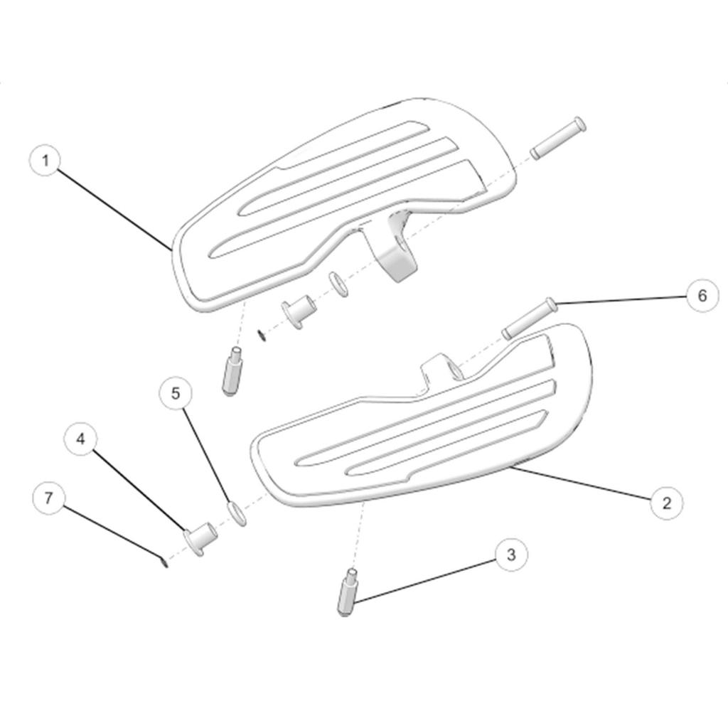 Aluminum Front Rider Floorboards/Footpegs for Indian Scout Sixty Bobber 2015-2021 (Matte Black, Gloss Black) (32*28*8cm) (Full Black)