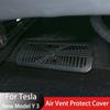 For 2023 Tesla Model 3 Highland Under Seat Rear Air Vent Protect Cover Anti-blocking Backseat Outlet Grille Protector Accessorie