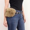 PU Leather Leather Fur Belt Spicy Girl Style Y2K Waistband Simple Plush Belt  Female/Girls