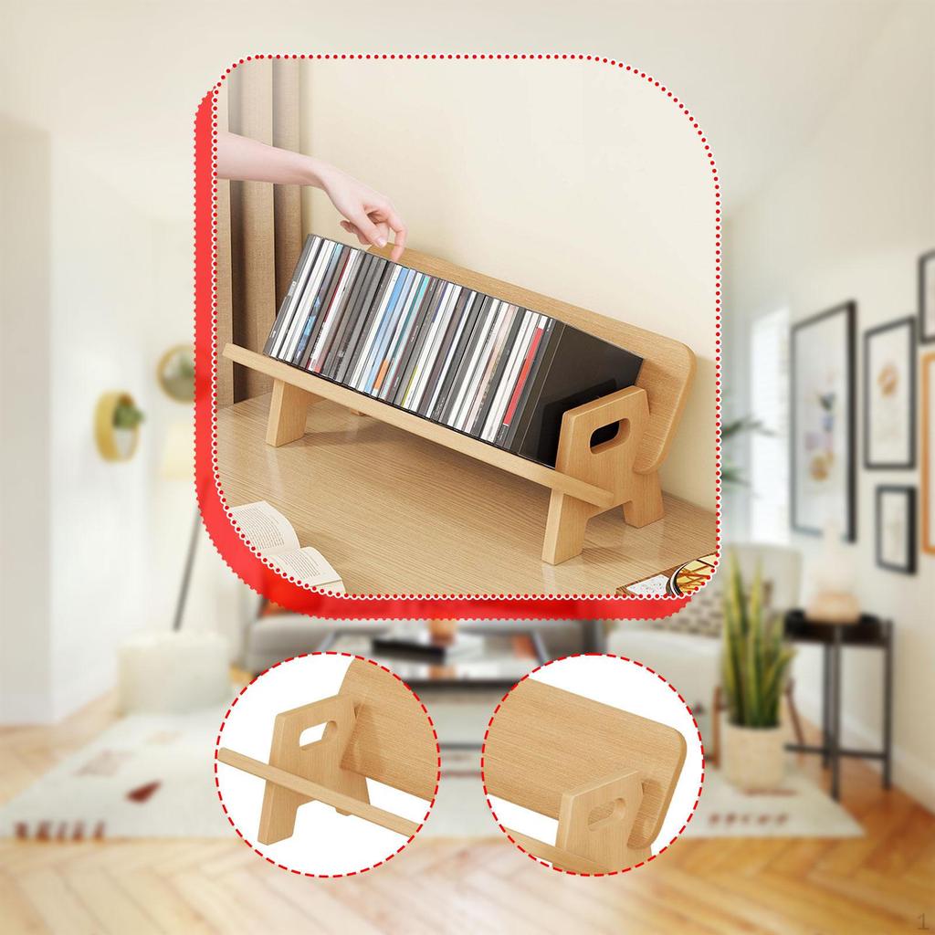 Book Holder Rack for Office with Vinyl Record Display