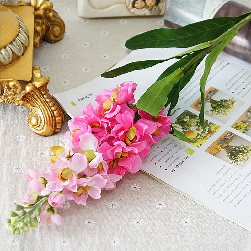 2 шт. большие искусственные гиацинты ветки фиолетовых цветов Fleurs Artificielles для дома, свадебного украшения, искусственные цветы