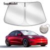 Для Tesla Солнцезащитный экран на лобовое стекло Складной Чехол-шторка для защиты от солнца на переднее окно Защита от жары Козырек для Model Y Model3 2025 Аксессуары