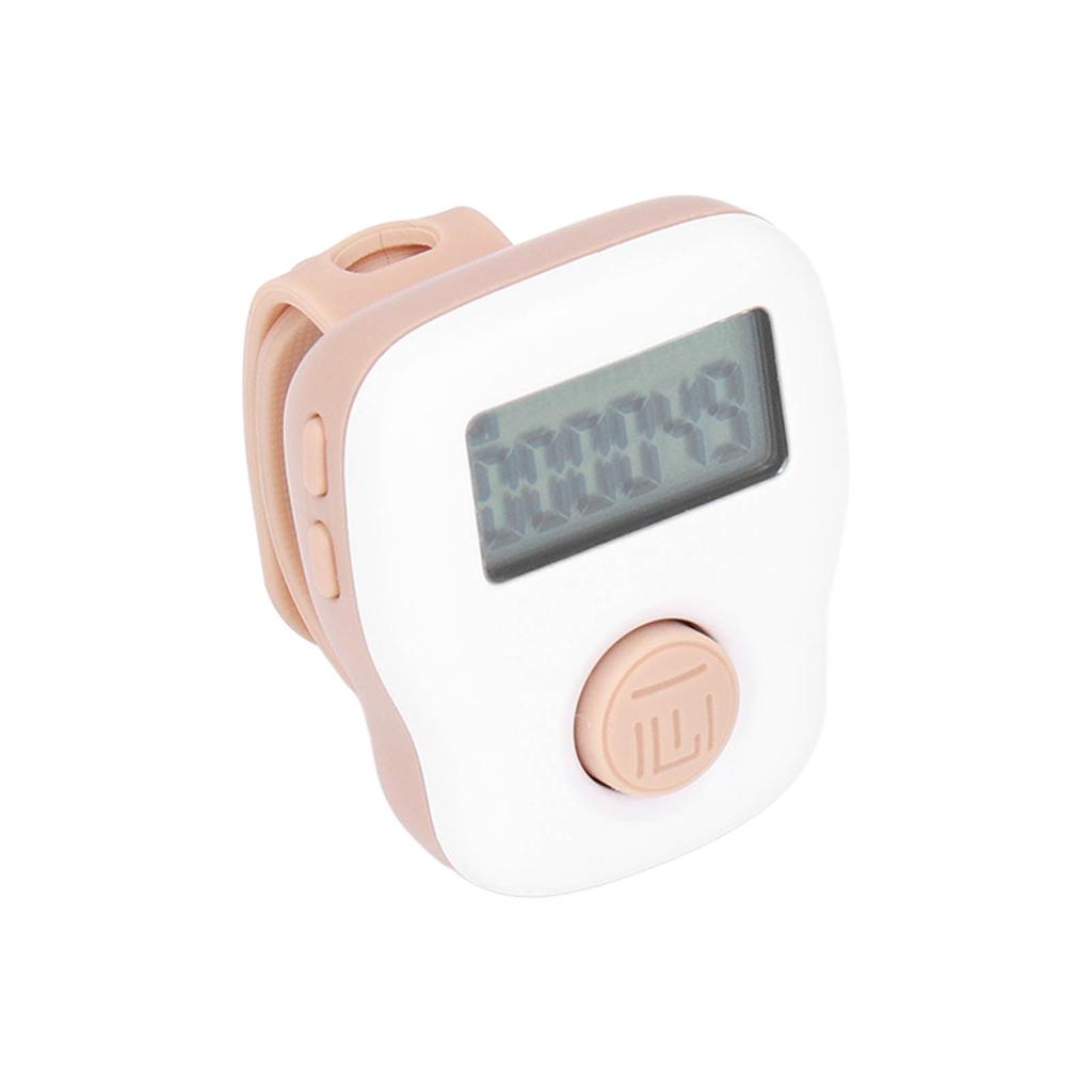 Ring Counter White Manual Luminous Ring Type USB Rechargeable Sweat Proof Silicone Counter