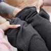 Женские серые струящиеся банановые брюки: Стройные Осенне-Зимние Повседневные Косые Узкие/Широкие Штаны, Свободный Крой