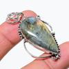Labradorite Gemstone Handmade 925 Sterling Silver Jewelry Pendant 2.13" r3K12