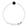 Bracelet - LOVA LOLA VAN DER KEEN - Black Crystal - 925 Sterling Silver - Adjustable Size - 18 Cm