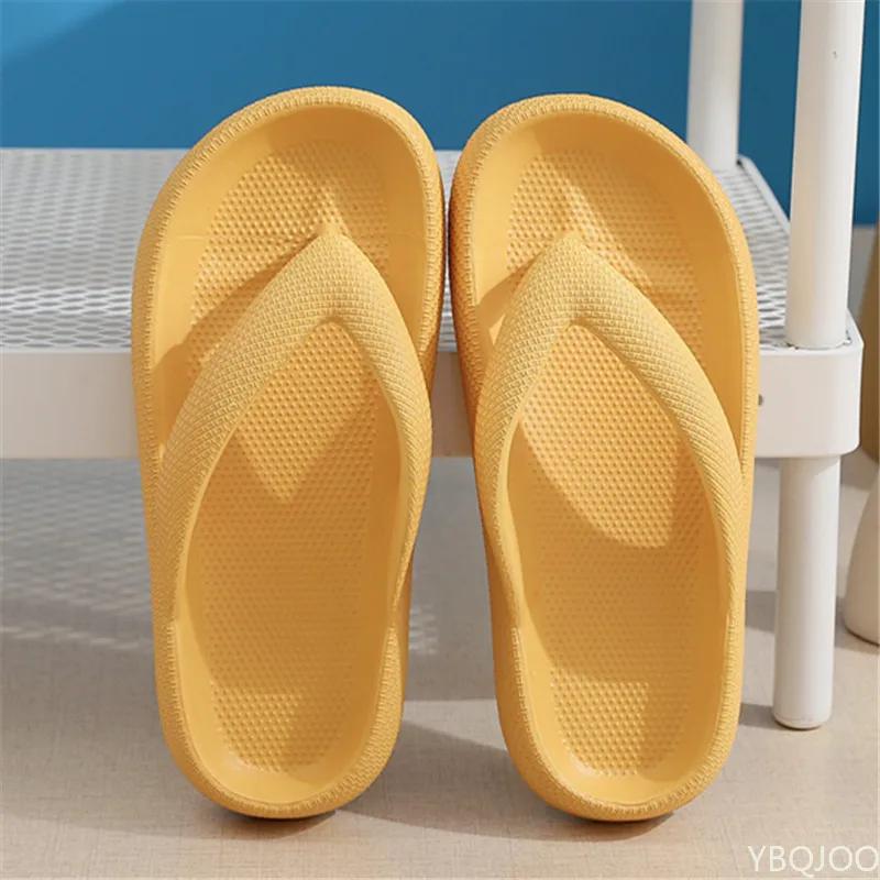 Fashion Flip Flops Wholesale Summer Casual Thong Slippers Outdoor Beach Sandals EVA Flat Platform Comfy Shoes Women Couple Thick Soled