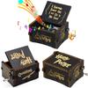 Harry Black Potter Music Box Engraved Wooden Music Box Interesting Toy Gift Xmas