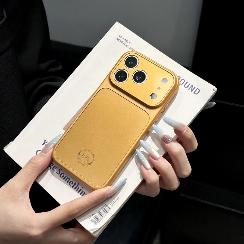 Роскошный ретро-чехол золотого цвета с магнитами для iPhone 17 16 15 14 13 Pro Max Для беспроводной зарядки Magsafe Глянцевая крышка с большим окном