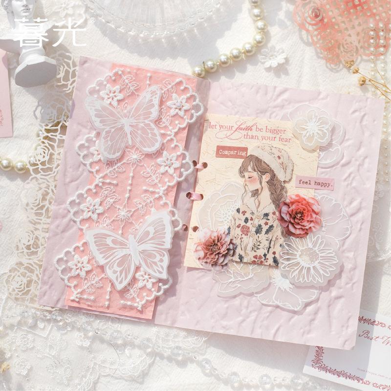Large capacity: 126 pieces Scrapbooking material Set Vintage Planner handmade DIY Craft Supplies