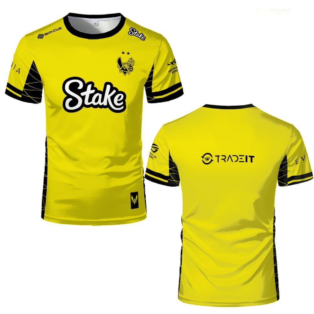 Киберспортивный клуб Team Vitality Университет 2025 Джерси IEM Cologne CSGO Pro League Major Тренировочная форма Унисекс Новая желтая футболка