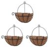 MaT Store Hanging Baskets, Semicircular, Flower, Gardening Accessories, Wall Hanging, Outdoor, Set of 3