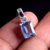 Blue Topaz Emerald Amethyst Black Onyx Pendant 925 Sterling Silver Fine Jewelry Women Pendant