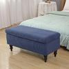 Solid Color Storage Ottoman Covers Rectangle Elastic Bedside Footstool Cover Non -Slip Polar Fleece Footrest Seat Bench Slipcover