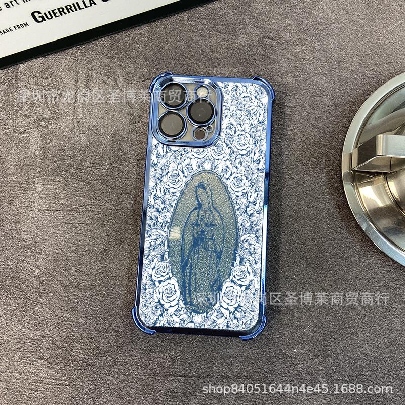 Чехол для мобильного телефона iPhone17 с полноэкранной розой, защита четырех углов с воздушной подушкой, защитная пленка для объектива 16promax, защитный чехол 15.
