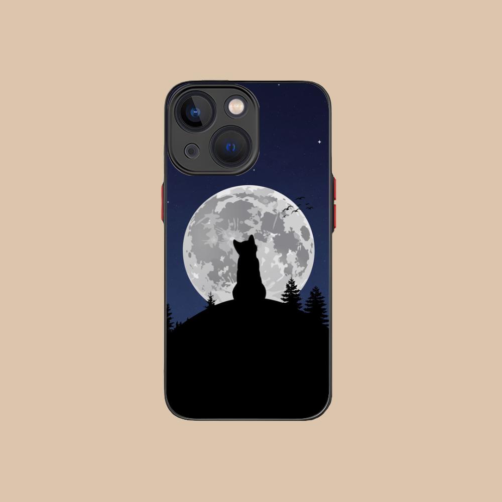 Чехол для мобильного телефона Luna Moon Cat для iPhone 17 16 15 14 13 12 11 X XR XS 8 7 Air Pro Max Plus Mini Цветной Силиконовый Чехол