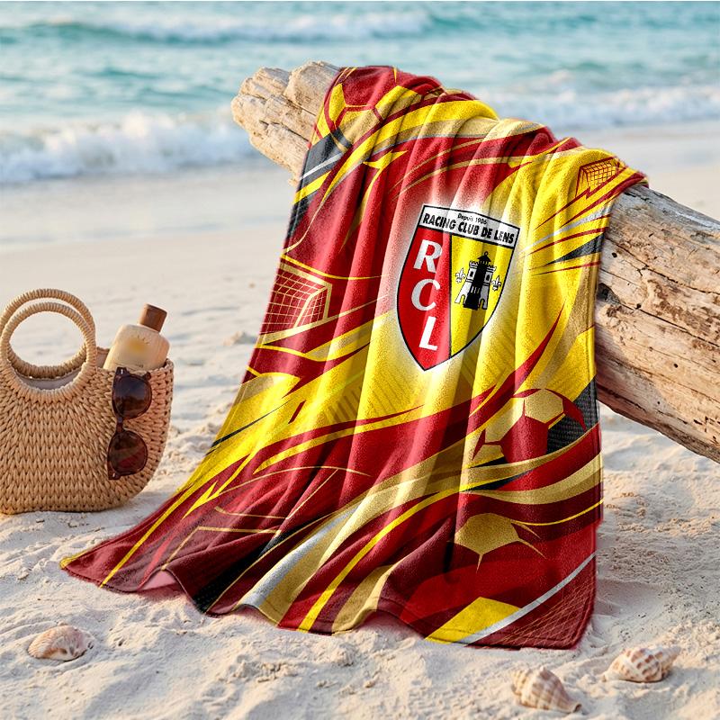 Пляжное полотенце из микрофибры с принтом Lens FC, быстросохнущее, впитывающее, большого размера, для пляжа, плавания, путешествий