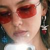 Candy Beads Unique Asymmetric Earrings Cute Geometric Metal Earrings Beads Earrings  Korean Fashion