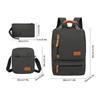 3pcs Backpack Set Women Men Laptop Backpack Shoulder Bag Small Pocket for Travel School Business