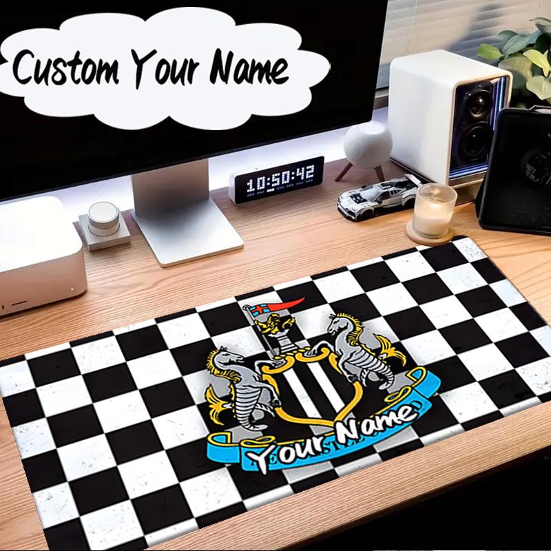 Custom Name Mouse pad Dynamic Newcastle Football Mouse Pad Desk Mat, Non-Slip Rubber Backer Pad For Computer Notebook Gaming Mouse Pad Birthday Gift