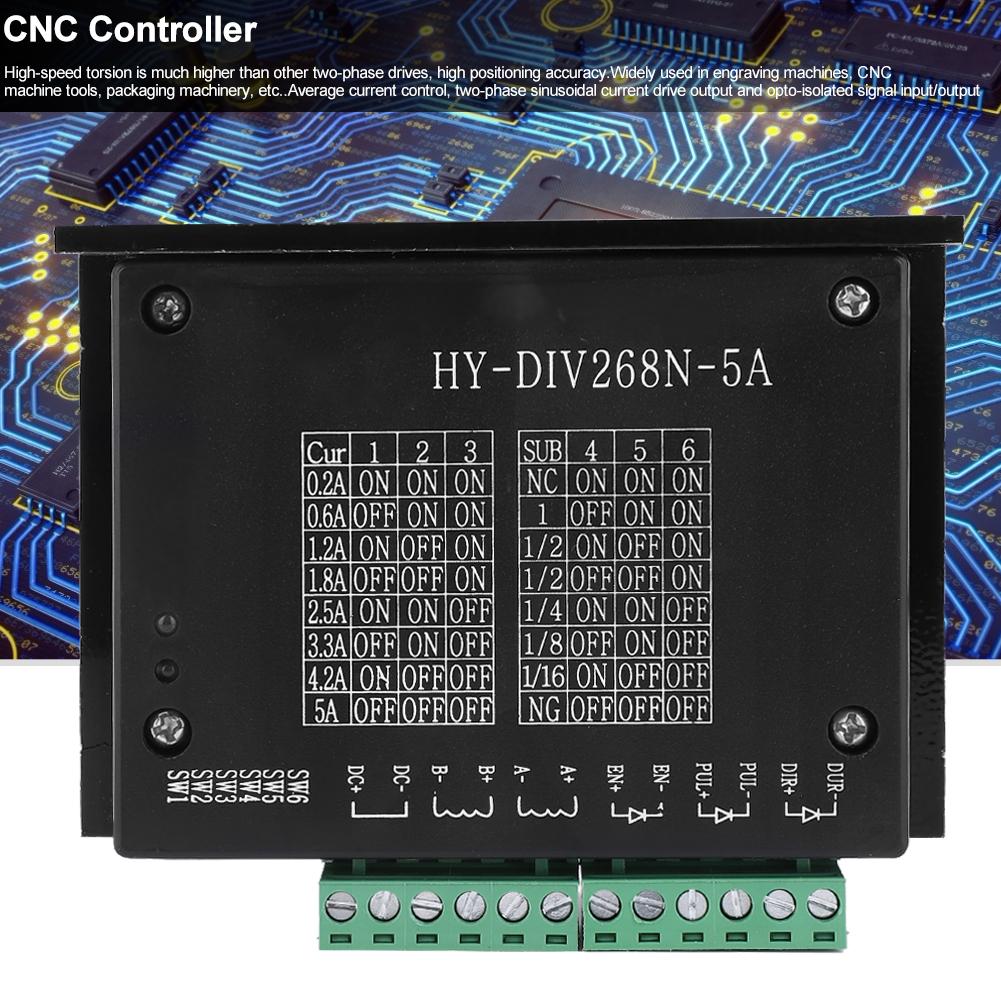 Гибридный драйвер шагового двигателя Двухфазный CNC контроллер 0.25A TB6600 Вход DC1248V