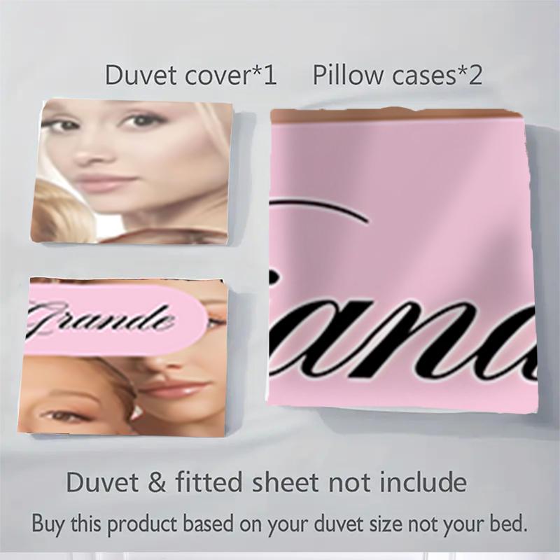 3Pcs Ariana Grande Collage Bedding Sets For All Sizes New 3D Printed Bed Cover Comforter Duvet Cover Pillowcase Bedroom Decoration