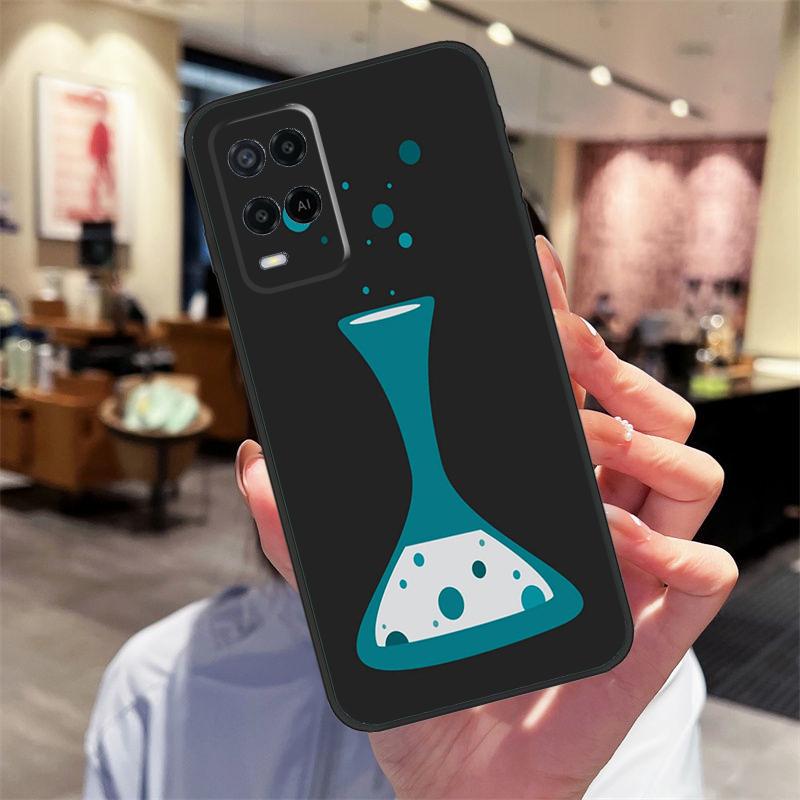 Чехол для Oppo A17 A77 A80 A40 A60 A98 A78 A18 A38 A58 A16 A76 A96 A74 A94 A54 A57S A15 с рисунком Биология и Химия