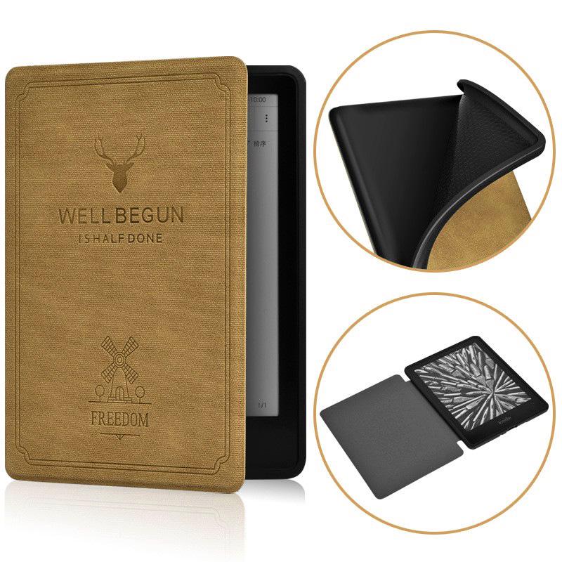 Защитный чехол 2024 для Kindle Paperwhite6543 с узором в виде головы оленя и рогов барана
