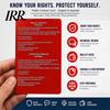 Red Legal Rights Card Public And Residential Contacts Know Your Sixth Amendment Dual-Language Warning for Non-Citizens on How to Assert Everyday