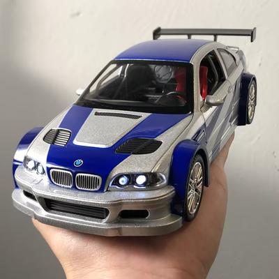 1:24 BMW M3 GTR E46 Performance Дорожные Гонки Сплав Металл Литая Модель Машины Звук и Свет Оттяни Назад Коллекционные Хобби День Рождения