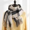 Scarf Woman Winter Sweet Warm Scarf Shawl 2025 Imitation Cashmere Scarf Plaid Scarf Shawl