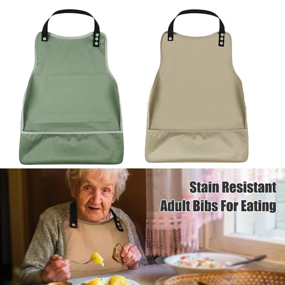 Spill-Proof Adult Feeding Bib Reusable Dining Clothing Protector Apron  Disabled Individuals