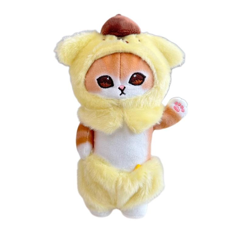 Soft And Cuddly Cat Kurumi Ugly Fish Yu Gui Dog Pose Plush Pendant- Adorable Anime Style
