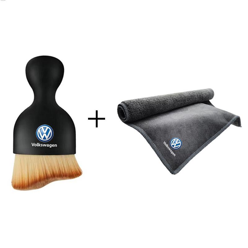 Valve Stems Caps Car Cleaning Brush Clean Tool Wash Microfiber Drying Towel For Volkswagen VW Golf 7 MK7 MK6 Tiguan Polo CC JettNB5