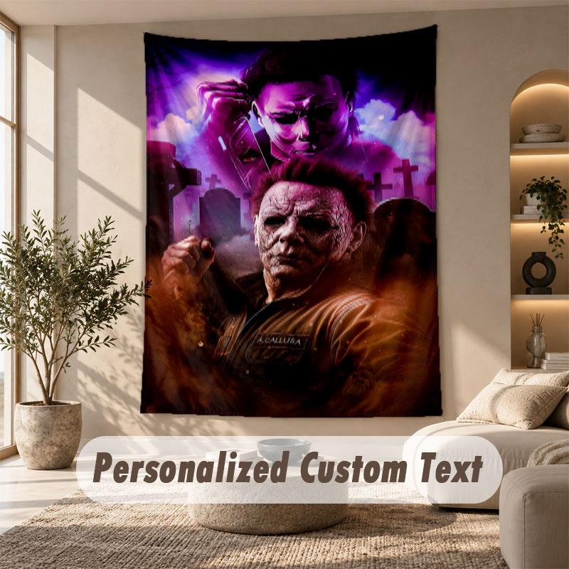 Wall Hanging Tapestry Art Cloth Bedroom Room Background DecorHalloween Michael Myers