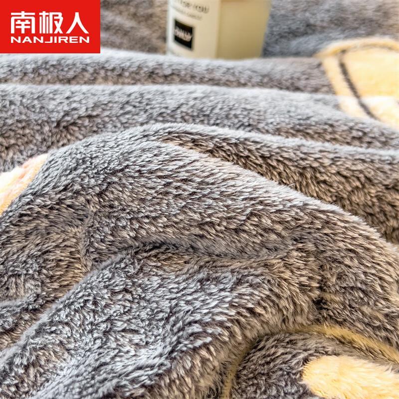 Nanjiren Lucky Bear Snowflake & Lamb Fleece Quilt