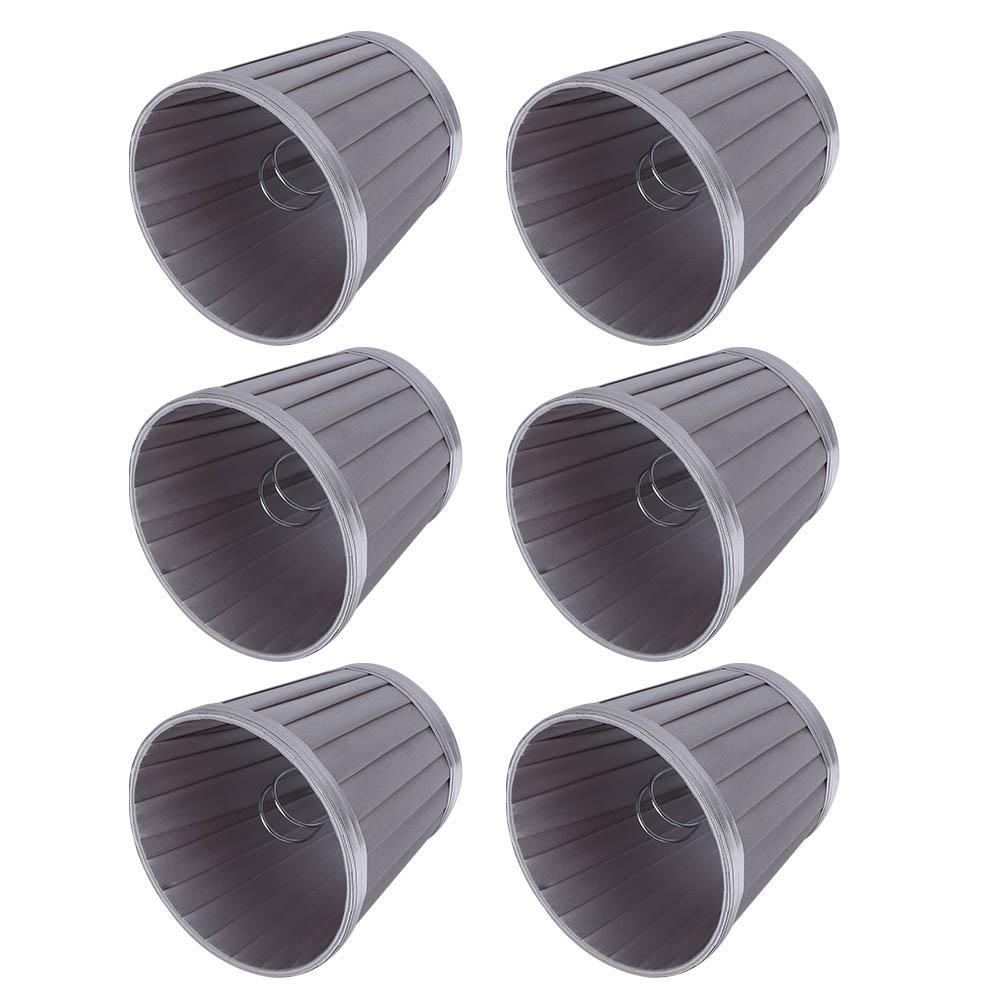 6Pcs Bedroom Cloth Fabric Lampshade Lamp Cover Shade for E14 Chandelier Wall Light Bulb