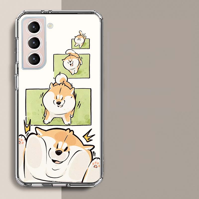 Animal Shiba Inu Dog Phone Case For Samsung Galaxy S25 Edge S24 S23 FE S21 S20 Plus S22 S26 Ultra Cover Clear Cases TPU Capa She