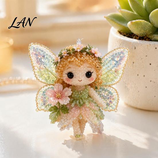Handmade Beaded Animal Kit 1 Set 3D DIY Kit, Beading Art Crafts with Craft Instructions, Insect Bird Fairy for Kids Adults Beginners Beadwork