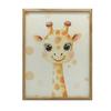 Giraffe Poster with Dots Giraffe Poster with Dots, 70X100 Cm, Frameless, Premium Canvas On Stretcher