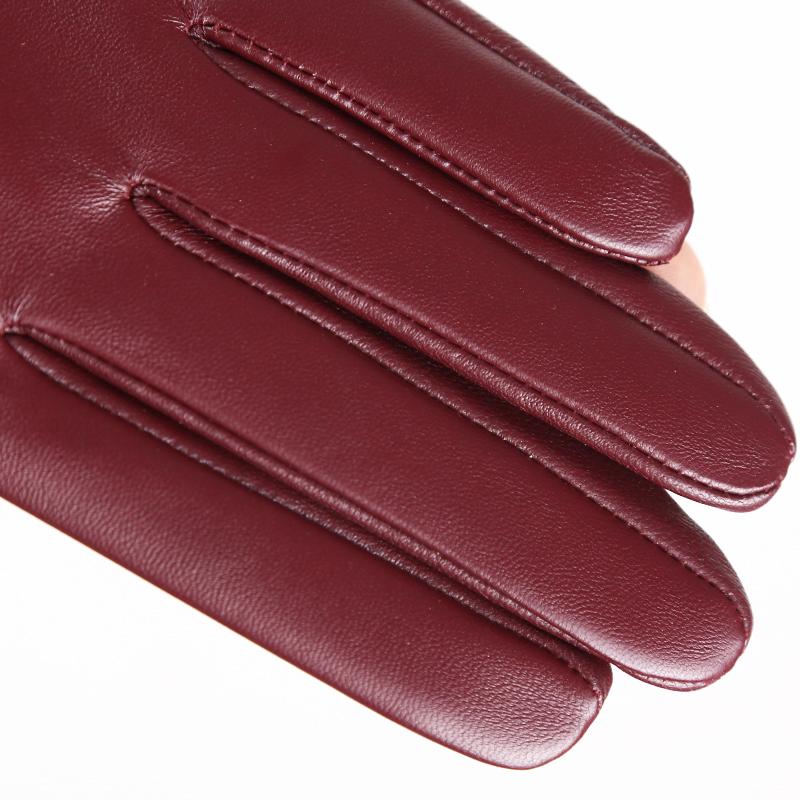 Короткие женские перчатки из овчины, зимние теплые тонкие модные перчатки с сенсорным экраном, мода 2001 г.